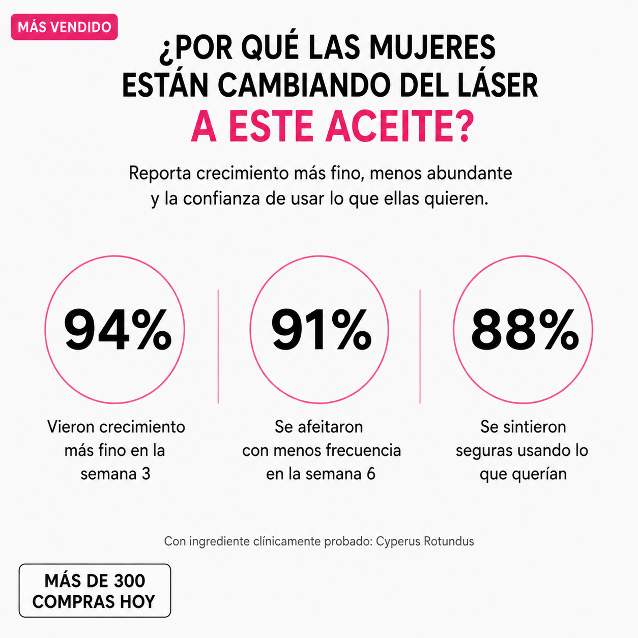 Her+ Aceite anti crecimiento del vello
