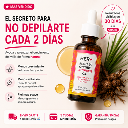 Her+ Aceite anti crecimiento del vello