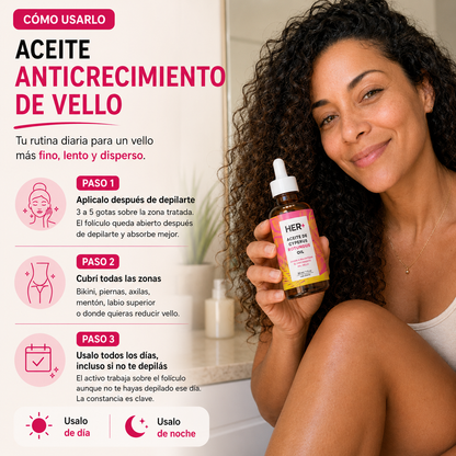 Her+ Aceite anti crecimiento del vello