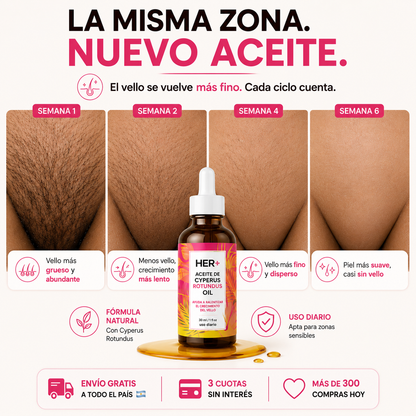 Her+ Aceite anti crecimiento del vello
